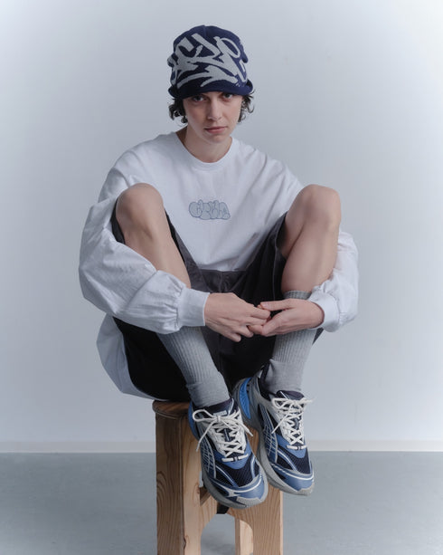 nyke × MINE × Cycle THROW UP LONG SLEEVE TEE -WHITE-